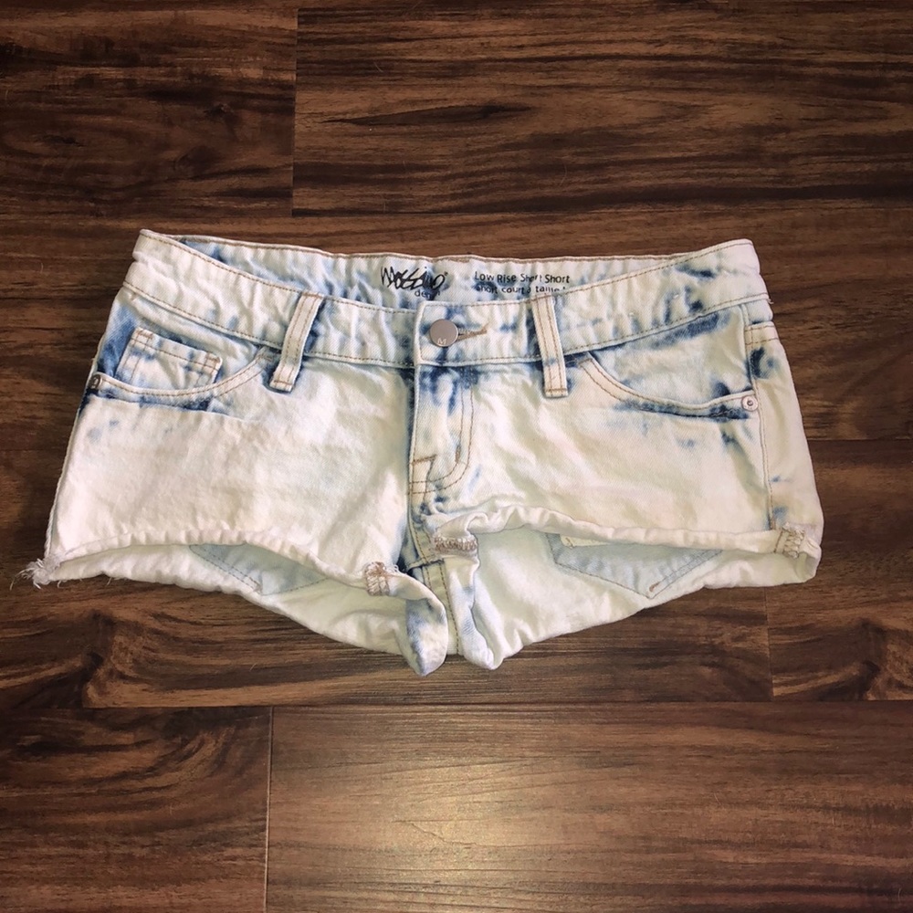 short shorts. washed.